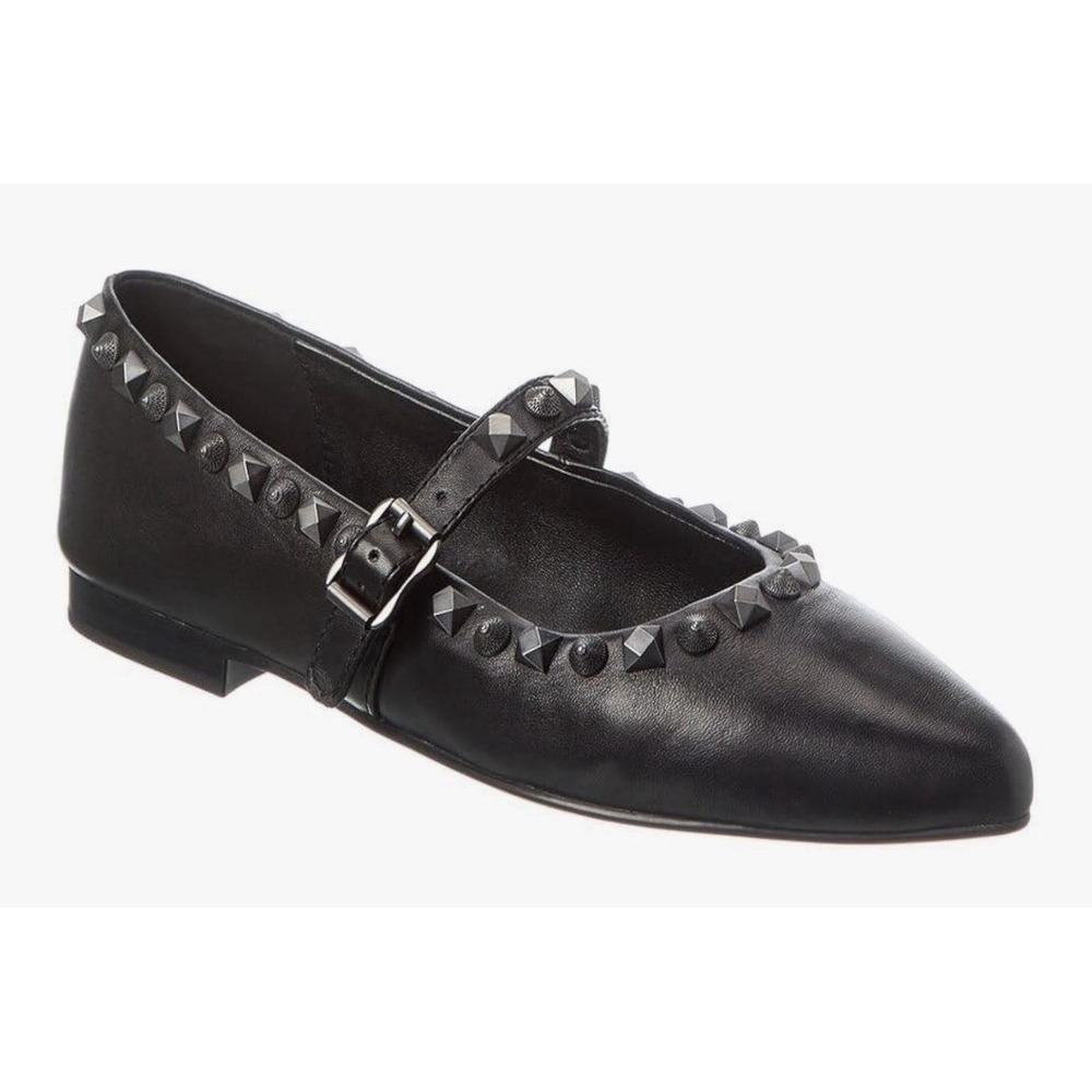 Ash Beatnik Leather Flat Women's Size 36 US 6 Mary‎ Jane's Studded Whimsy Goth